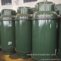 Different sizes empty liquid chlorine cylinders